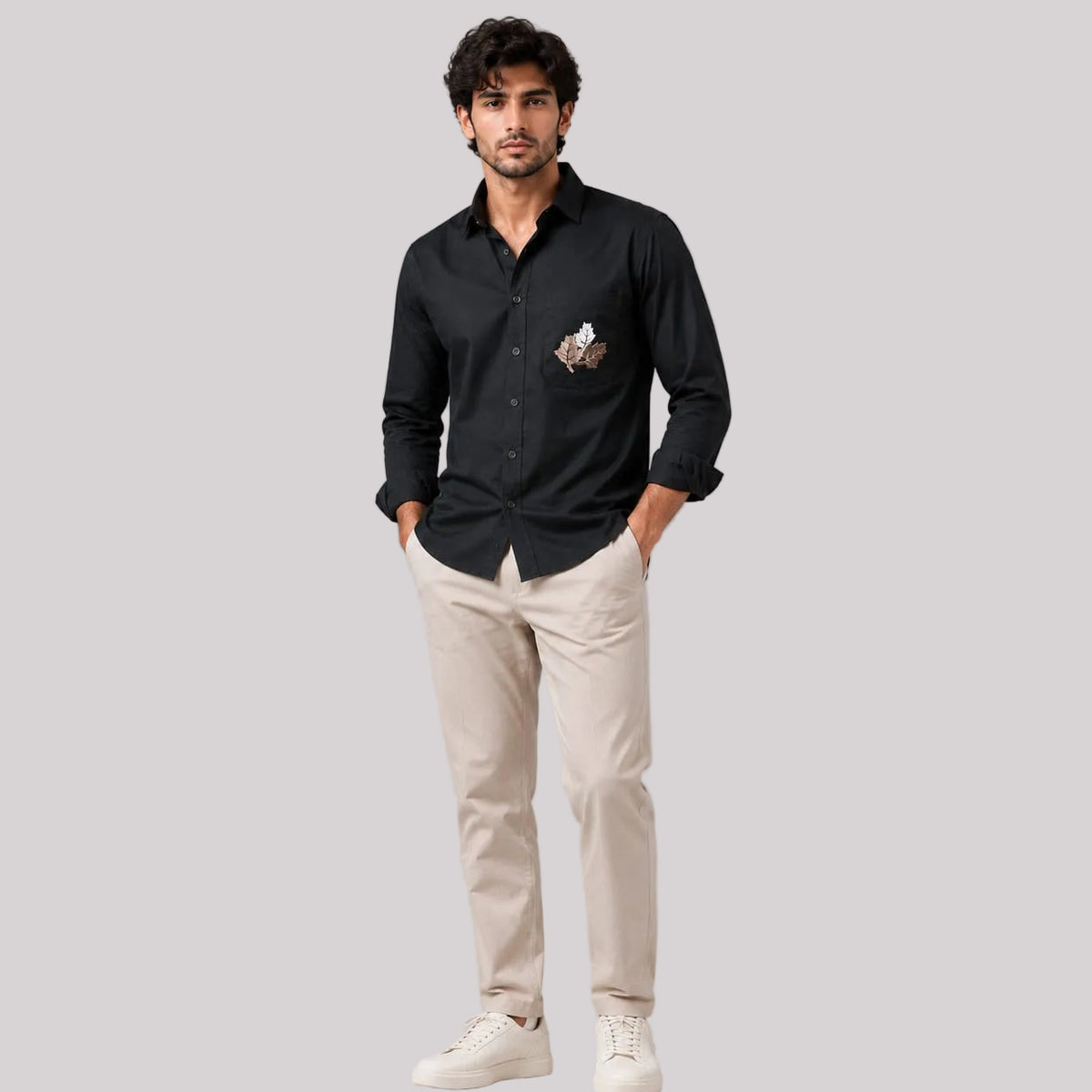 Oxford patch shirt