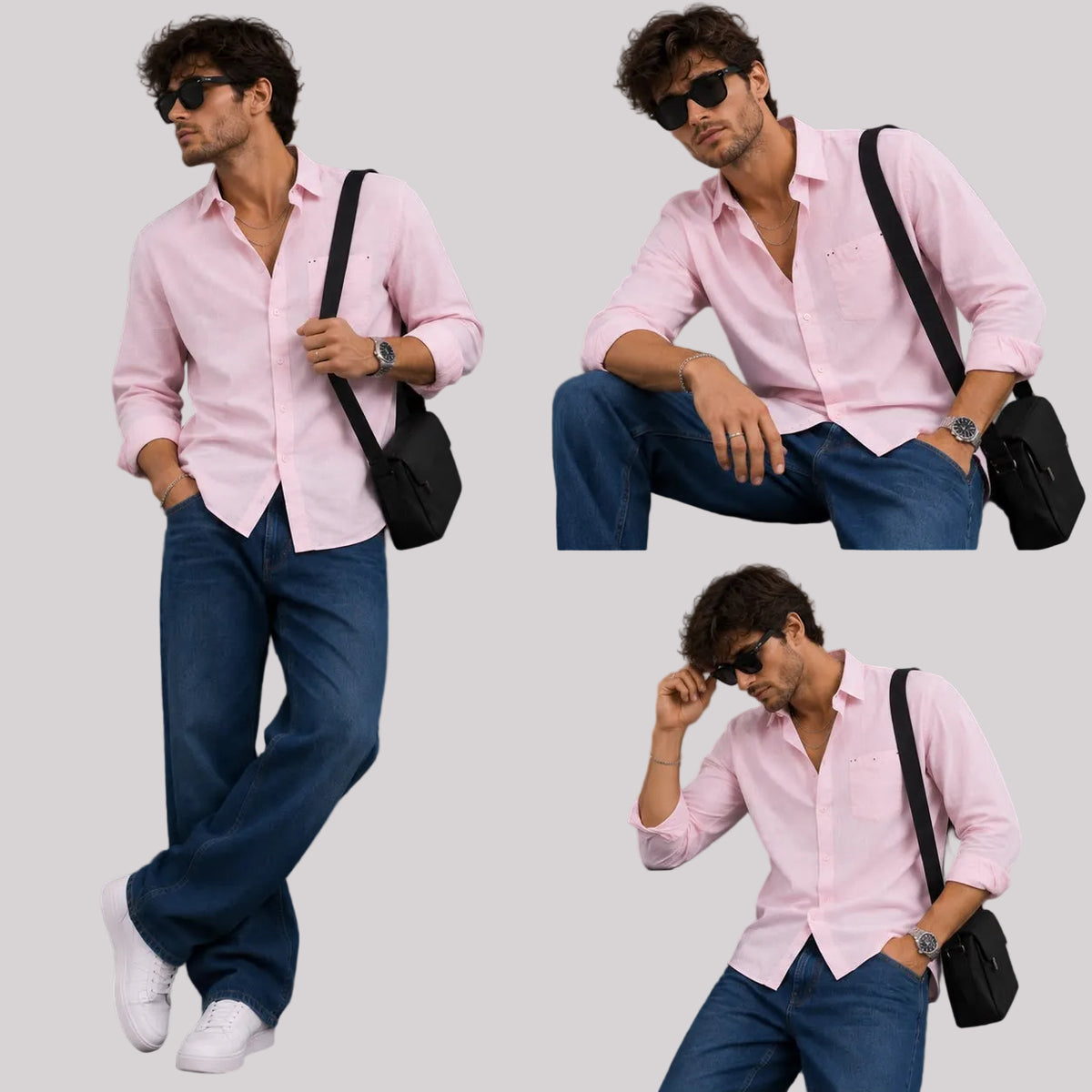 Baby pink pure cotton shirt