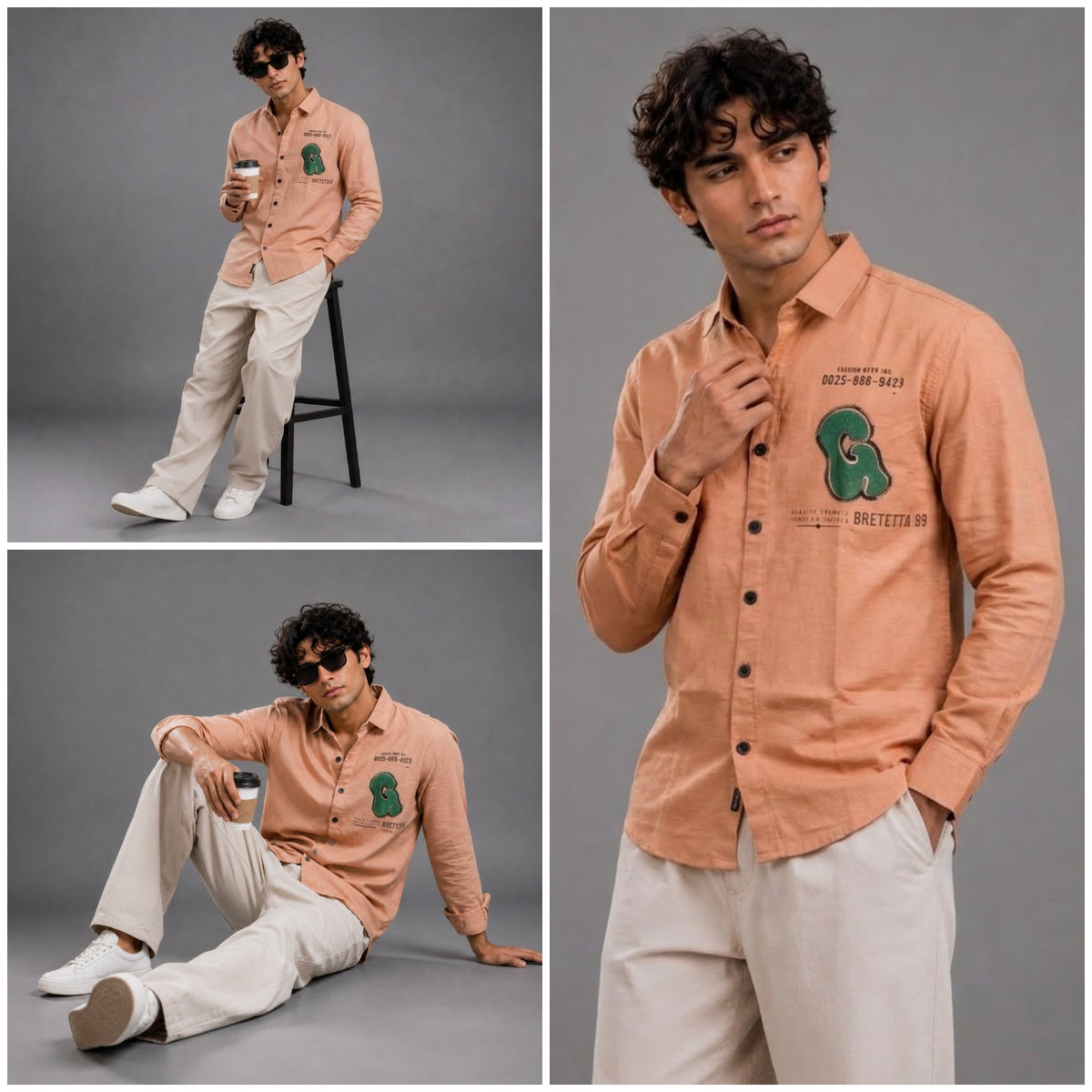 Imported Korean shirt with patch