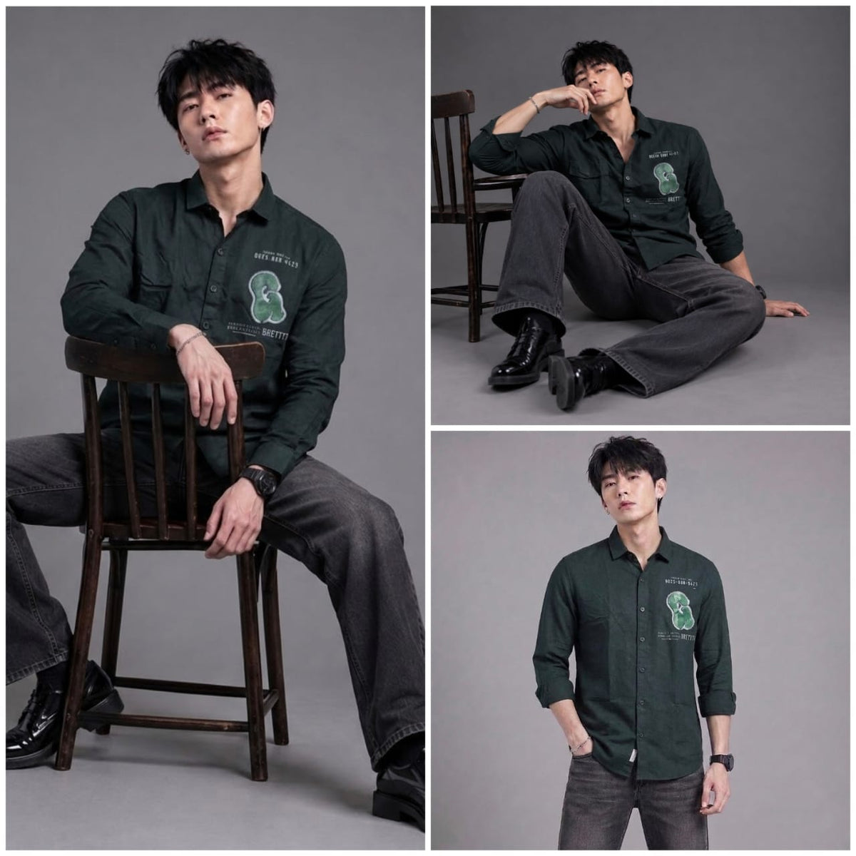 Imported Korean shirt with patch