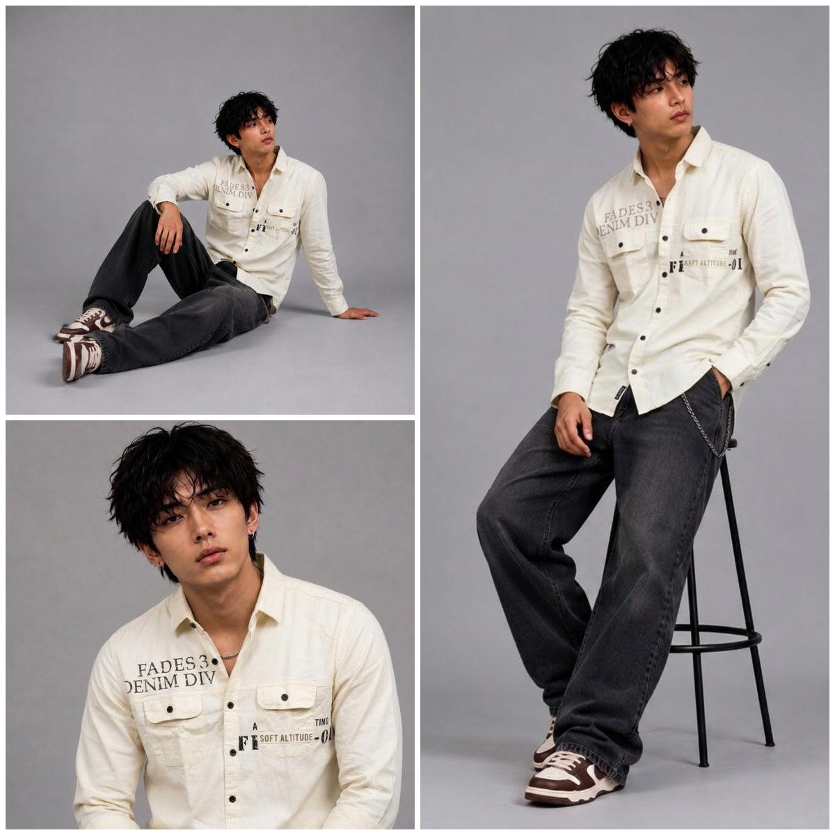 Double pocket off-white shirt