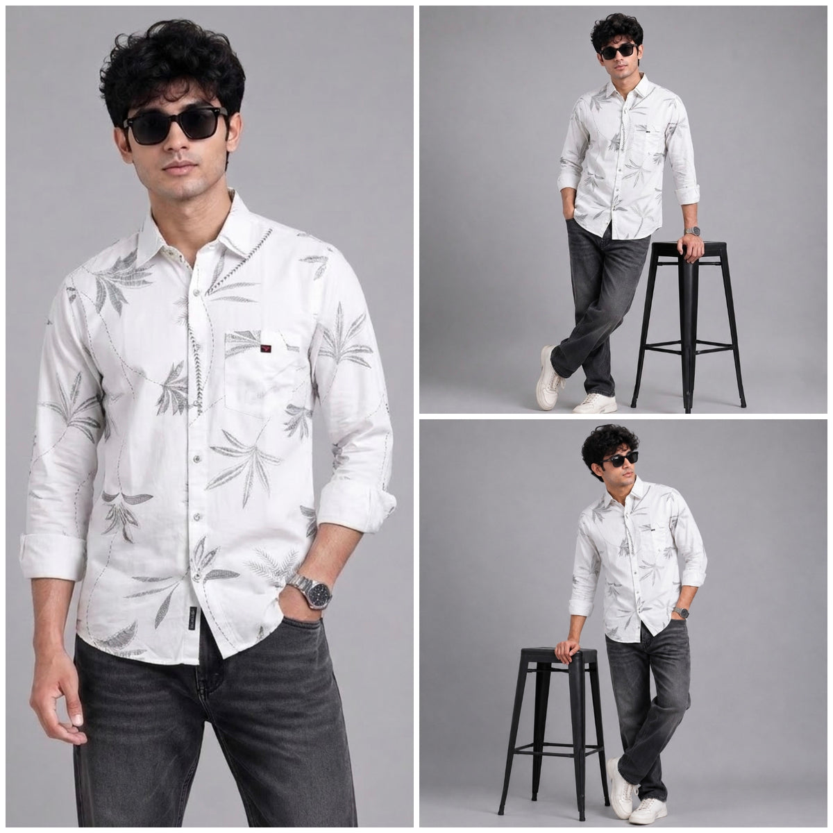 Flocking cotton White shirt
