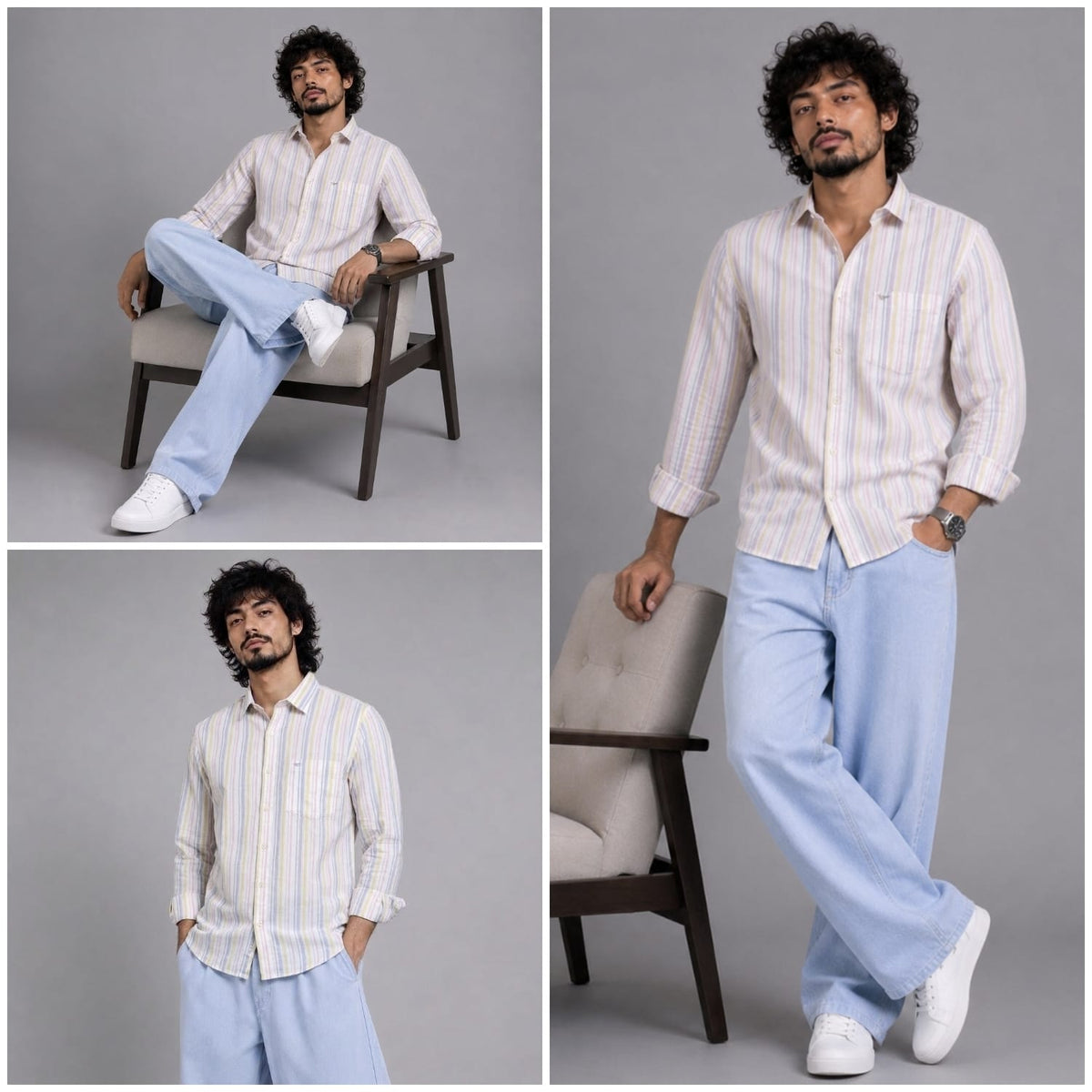 Signature stripes white