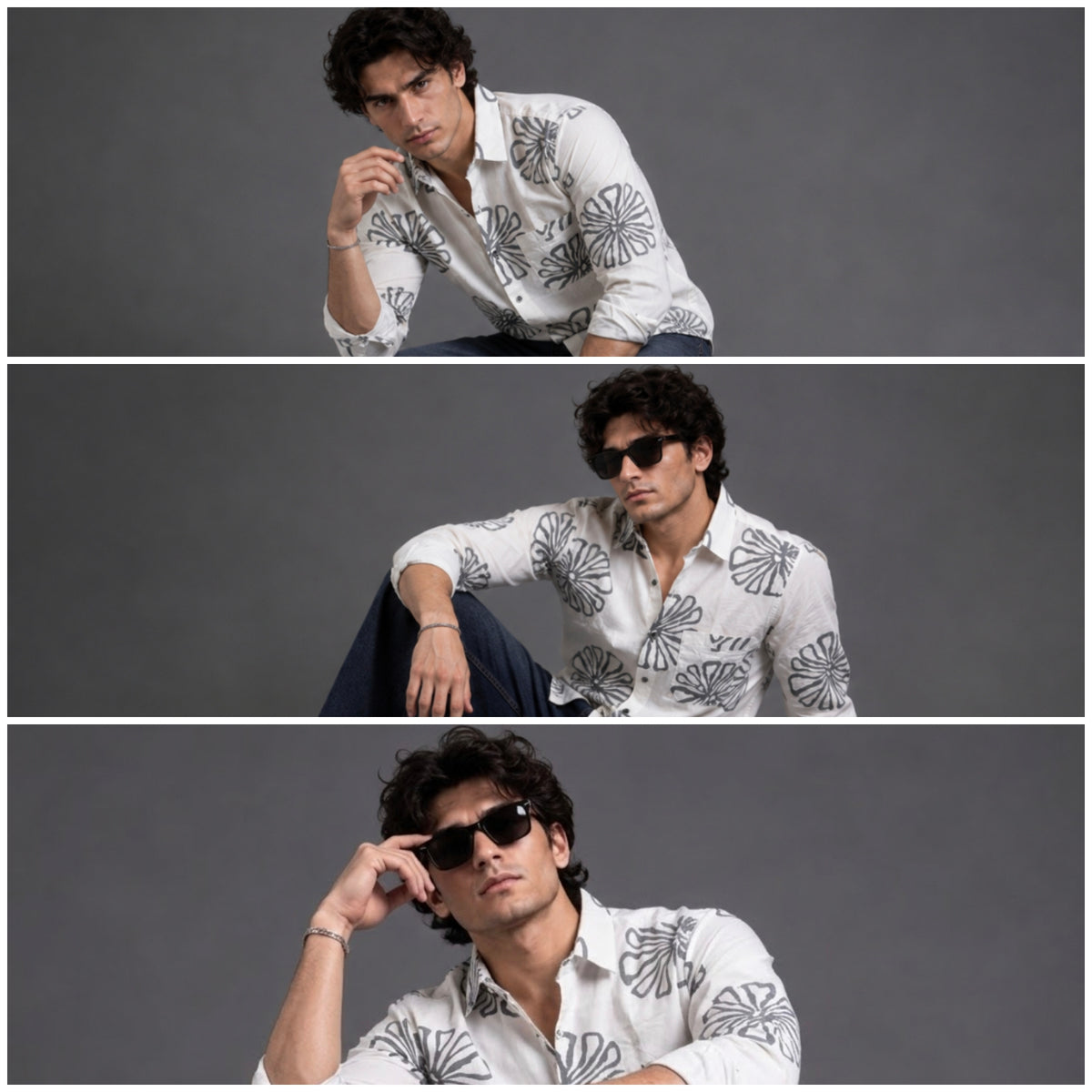 Flocking cotton shirt