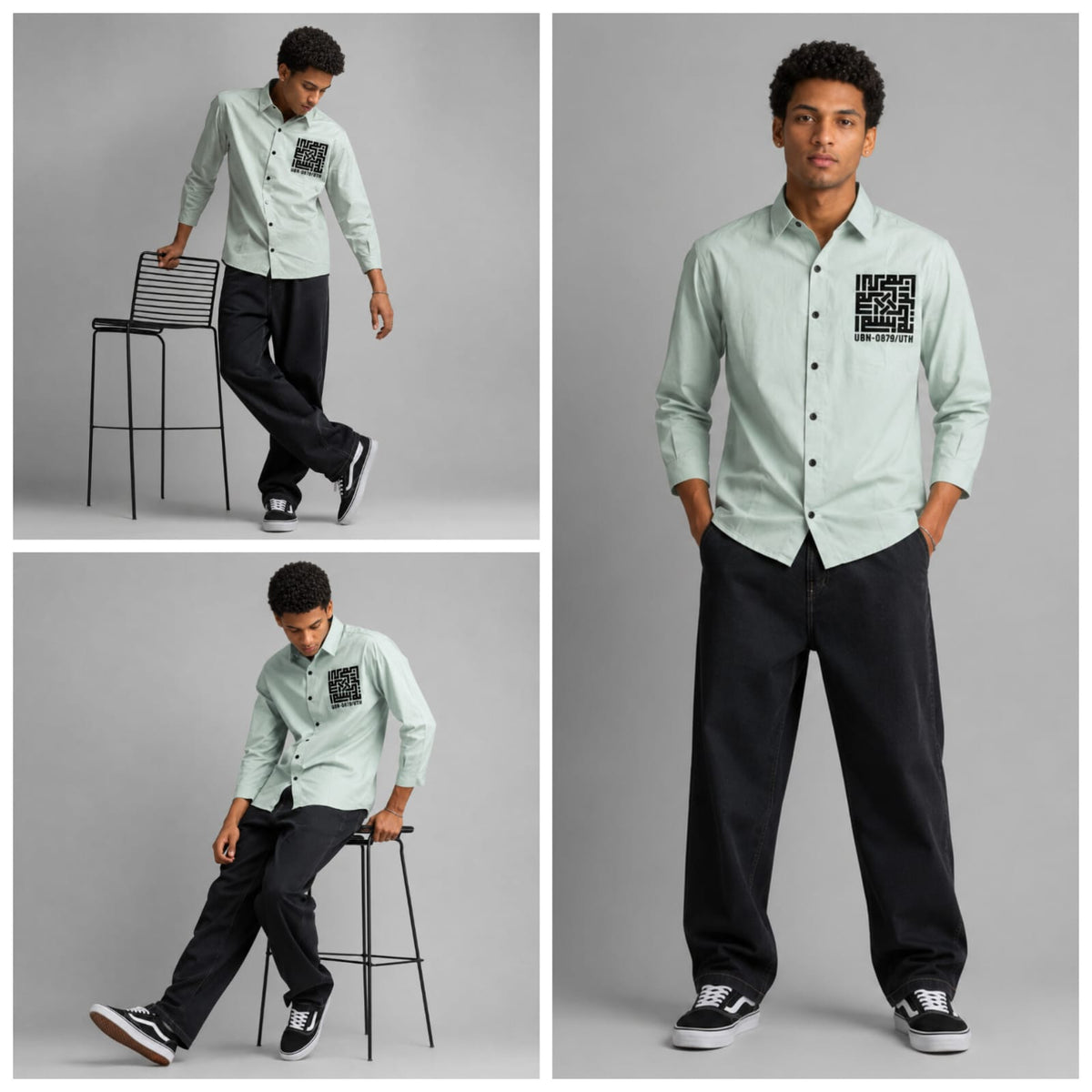 Mint green club wear shirt