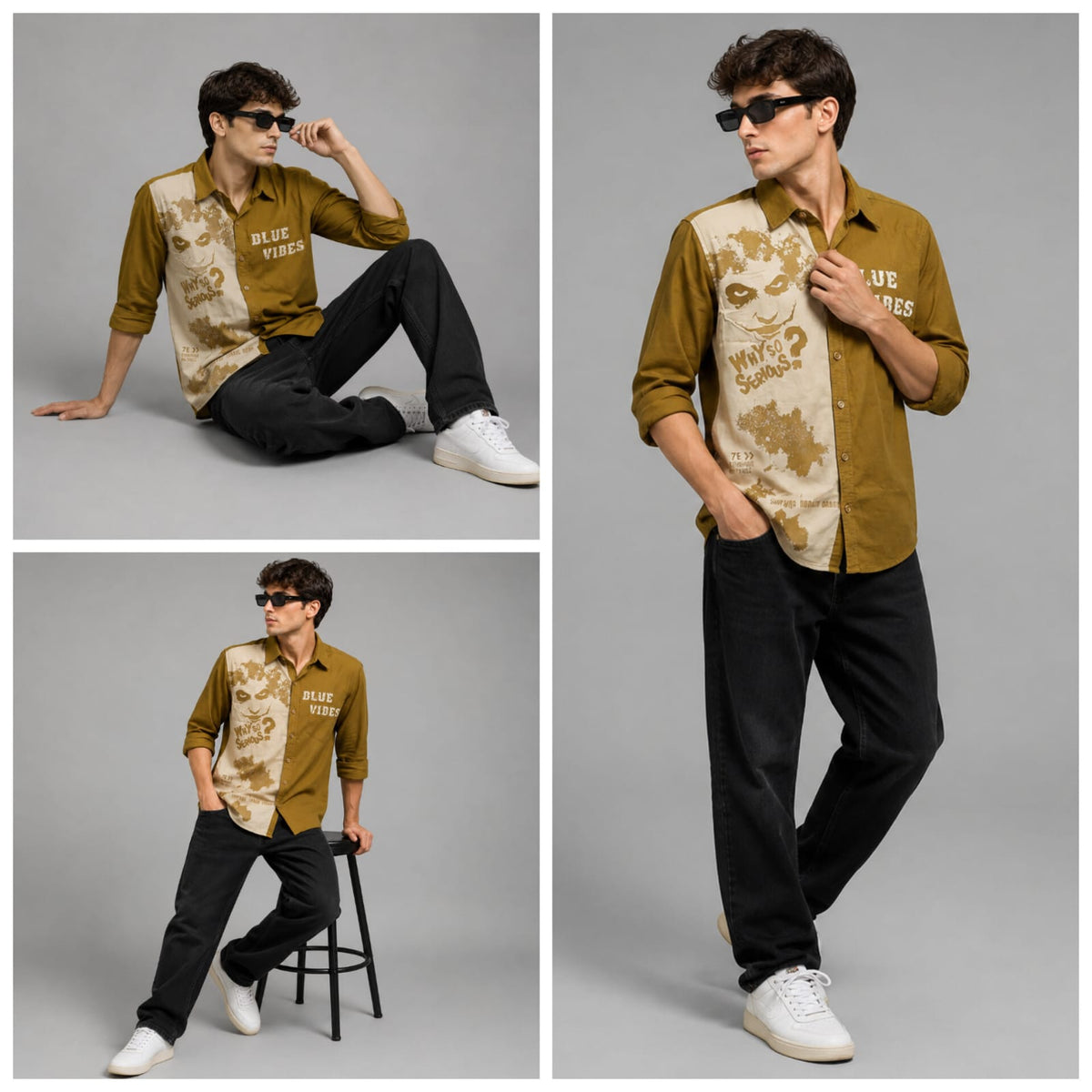 Designer tan colour shirt