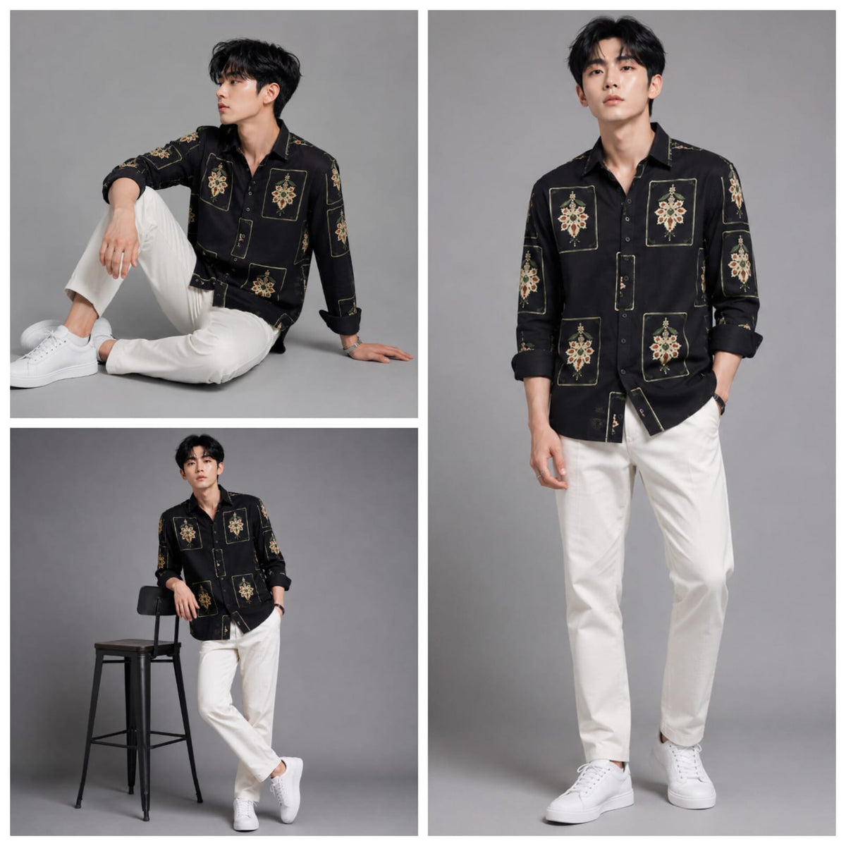 Black Texture Print