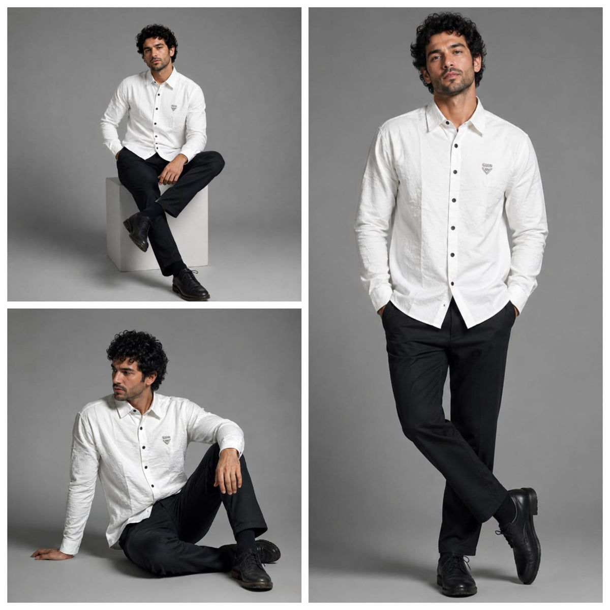 Textured white shirt