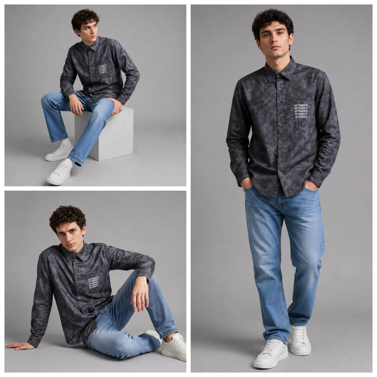 Acid wash black shirt
