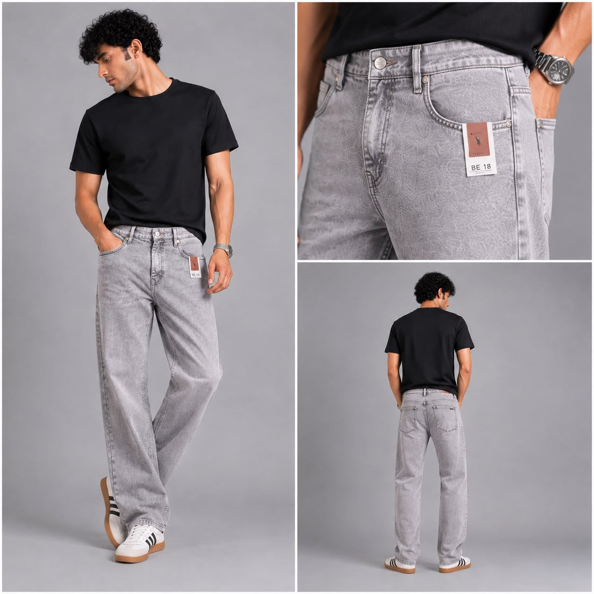 Relax Fit grey jeans