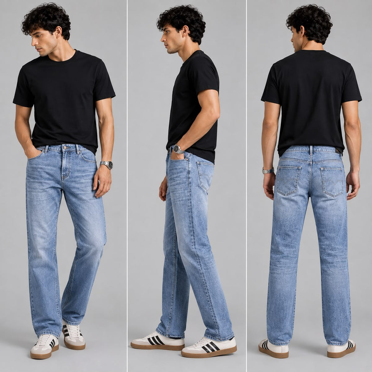 Straight Fit Ice blue jeans