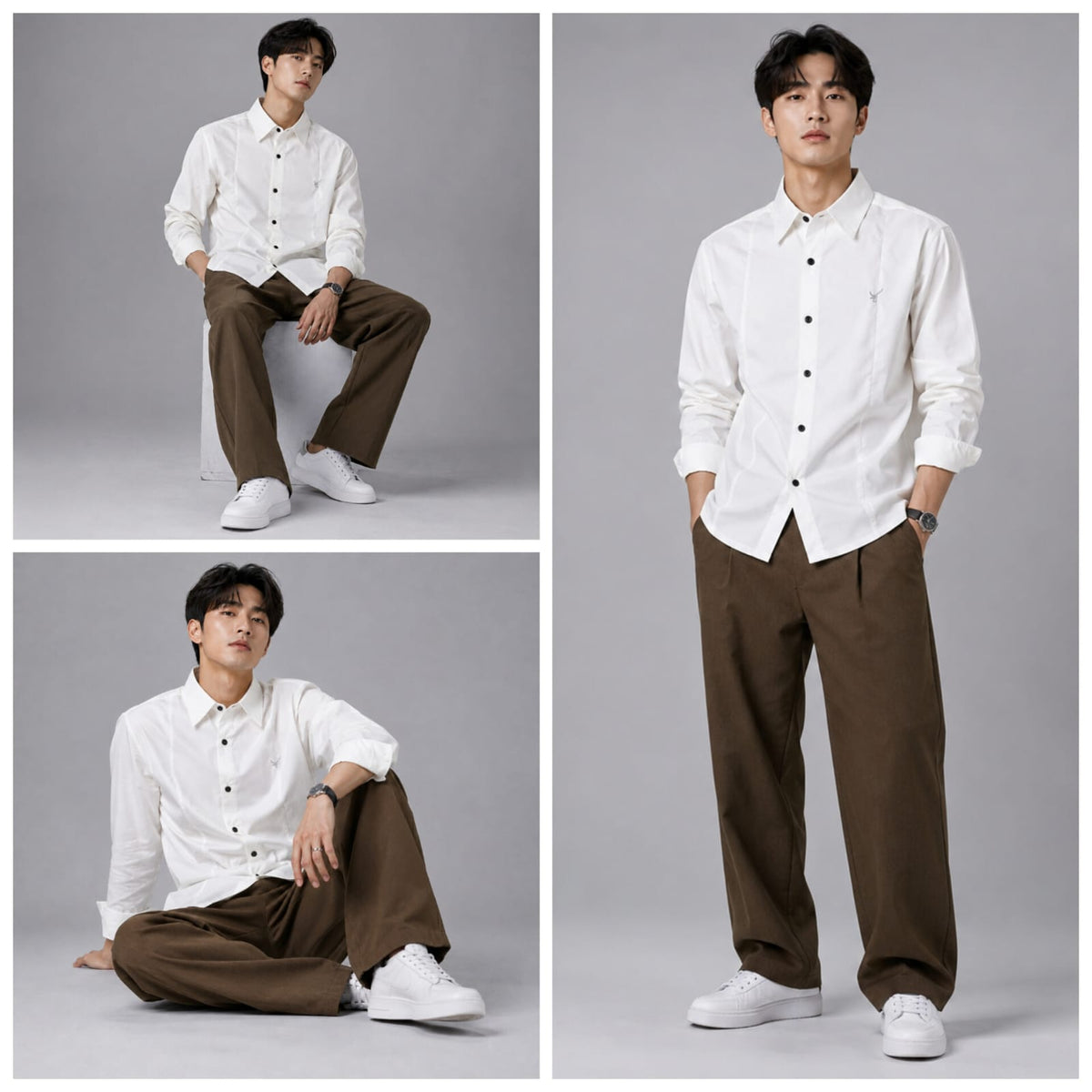 Milk white oxford shirt