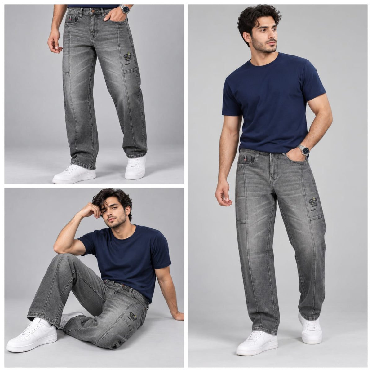 Straight Fit Designer Jeans - BE18 men's jeans