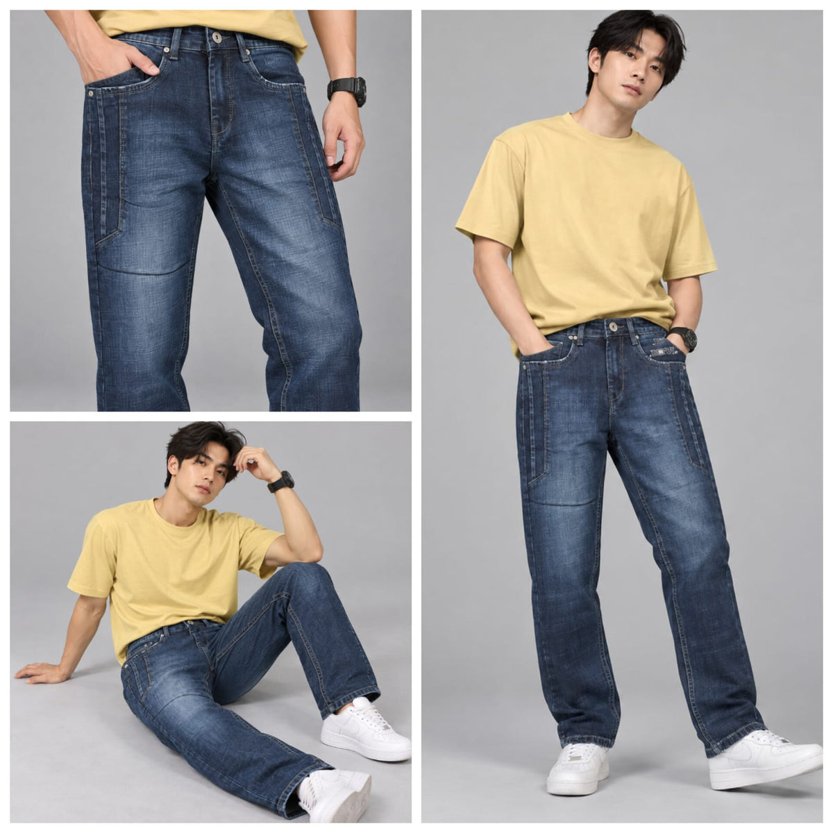 Straight Fit Designer Jeans - BE18 men's jeans