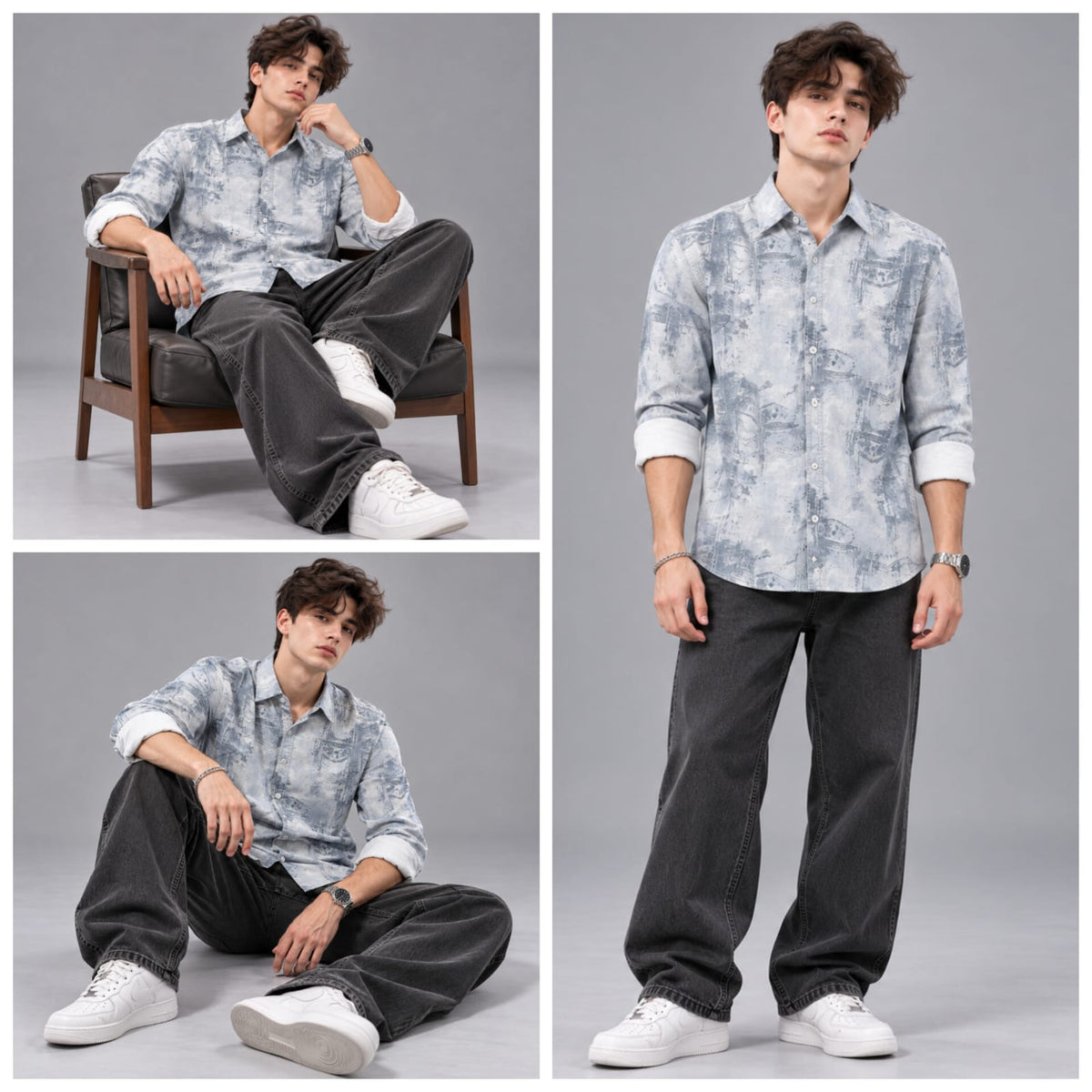 Digital print cotton shirt