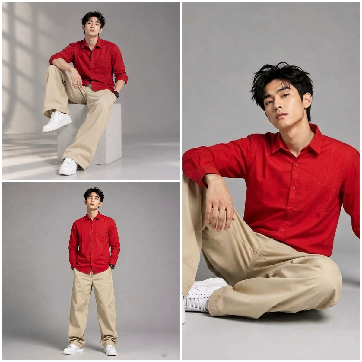 Linen blend regular fit shirt