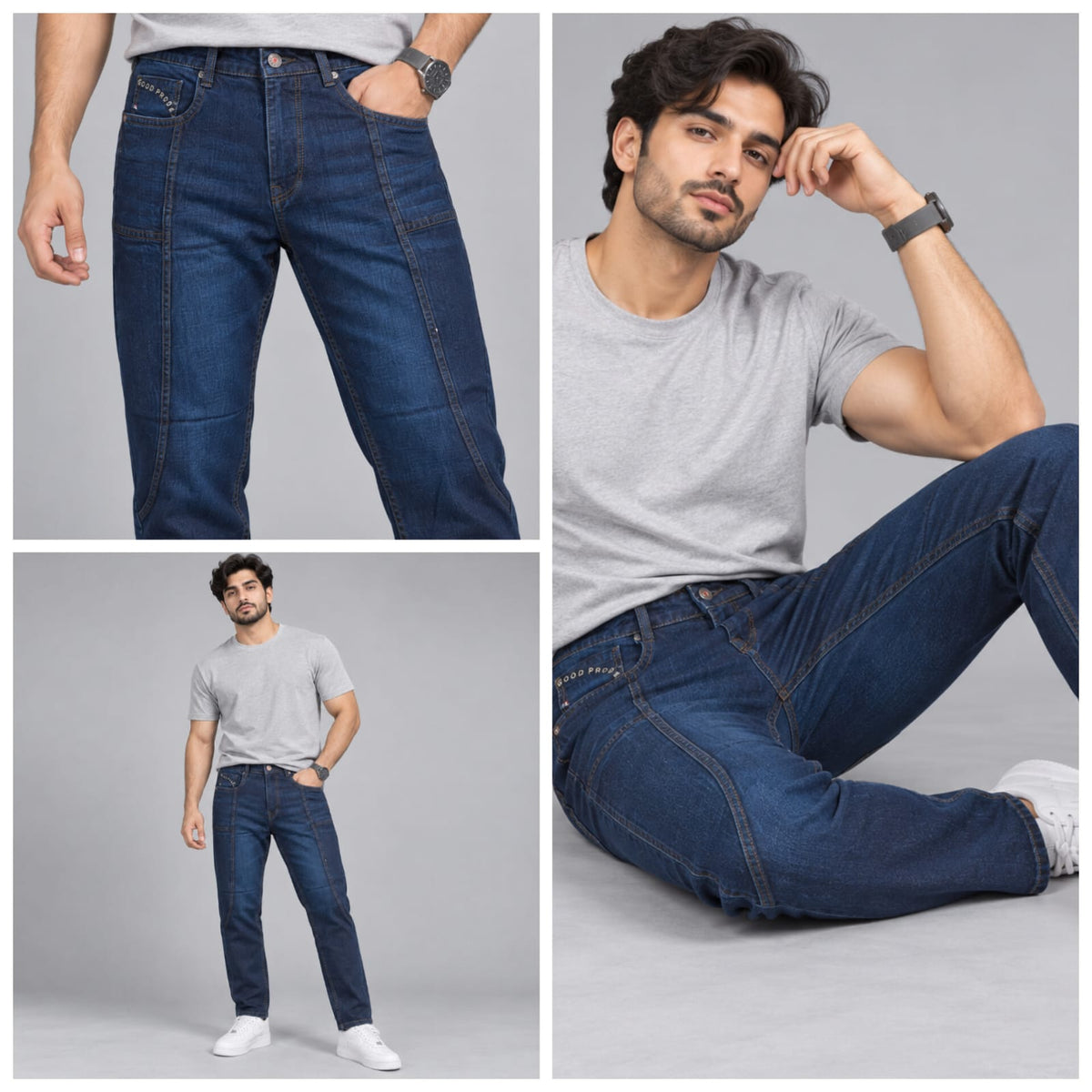 regular fit designer jeans