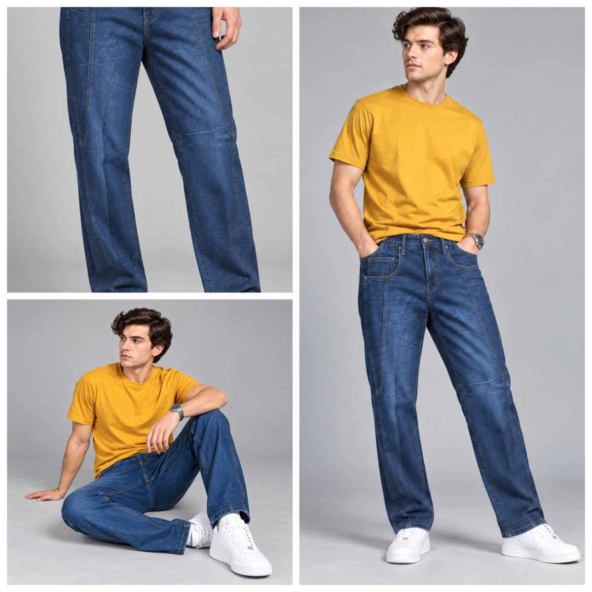 Straight fit designer jeans
