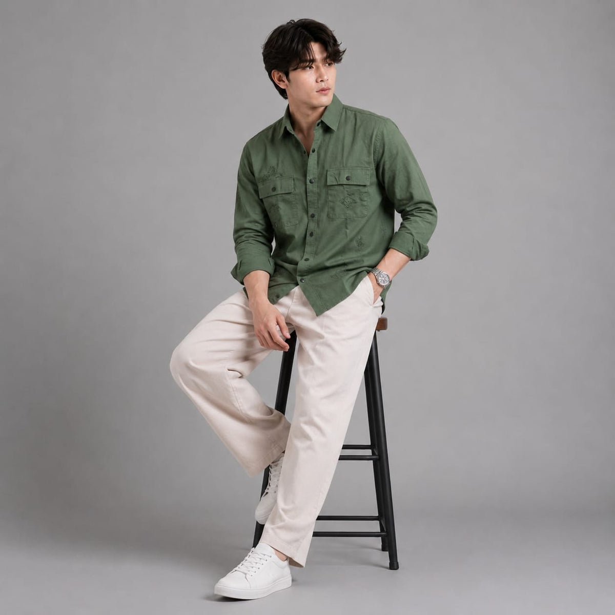RFD Army green cargo shirt