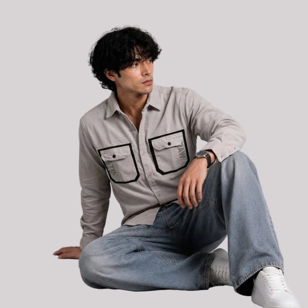 Limited edition grey cargo shirt