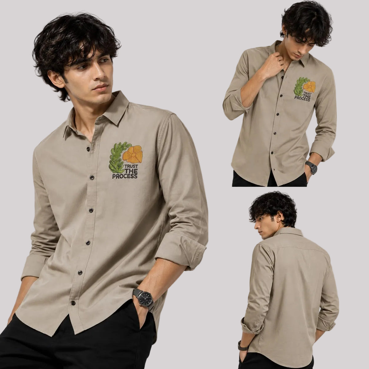 Imported lachka patch shirt