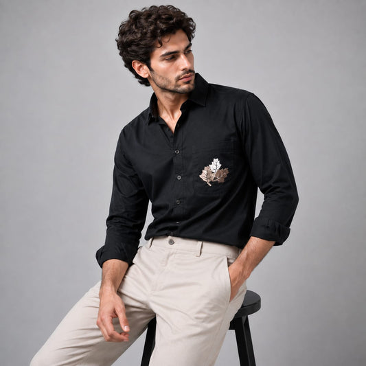 Oxford patch shirt