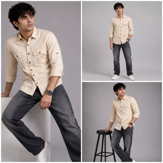 RFD brown beige shirt