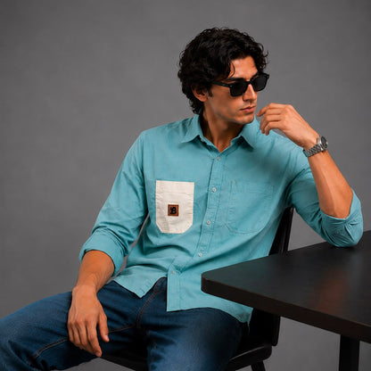 Box pocket patch shirt