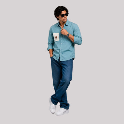 Box pocket patch shirt
