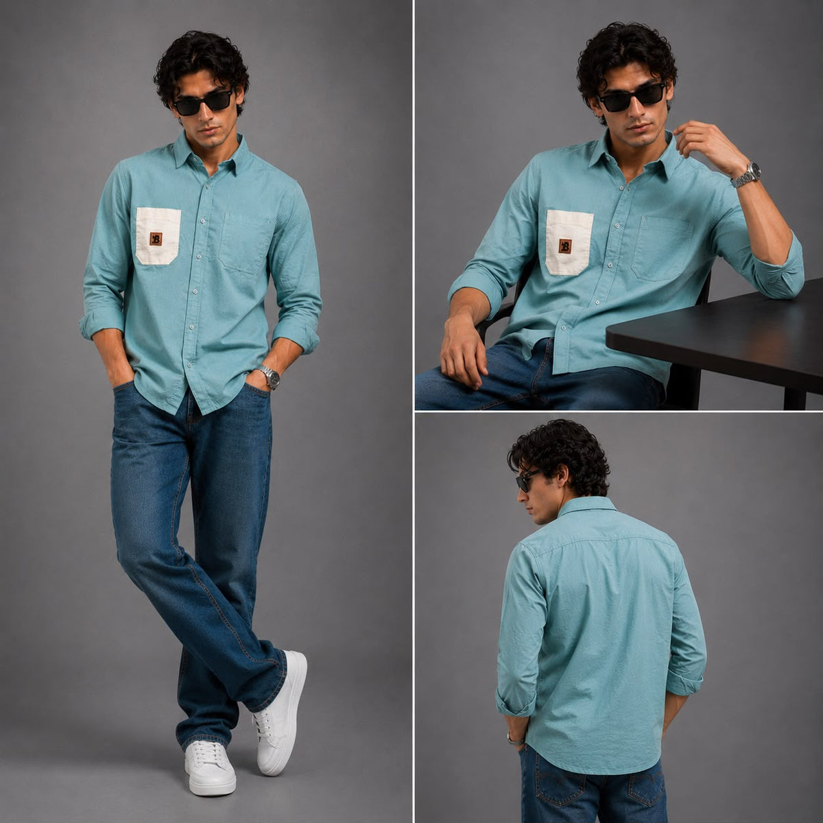 Box pocket patch shirt
