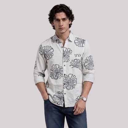 Flocking cotton shirt