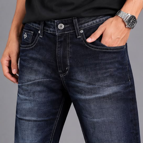 Ash Grey Washed Straight Jeans - BE18 men's jeans