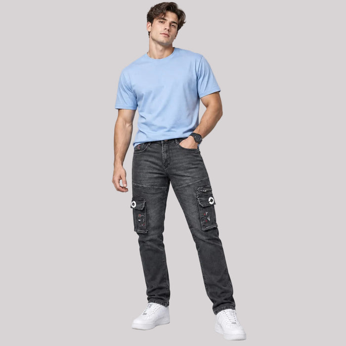 Denim Cargo Jeans - BE18 men's jeans