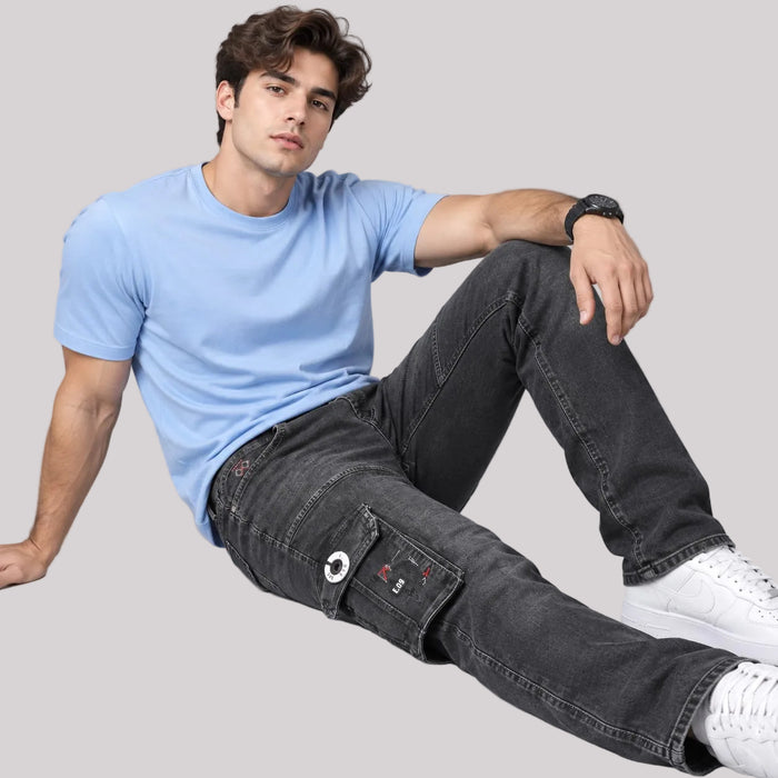 Denim Cargo Jeans - BE18 men's jeans