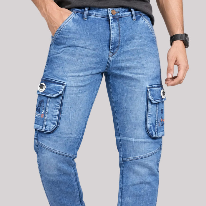 Denim Cargo Jeans - BE18 men's jeans