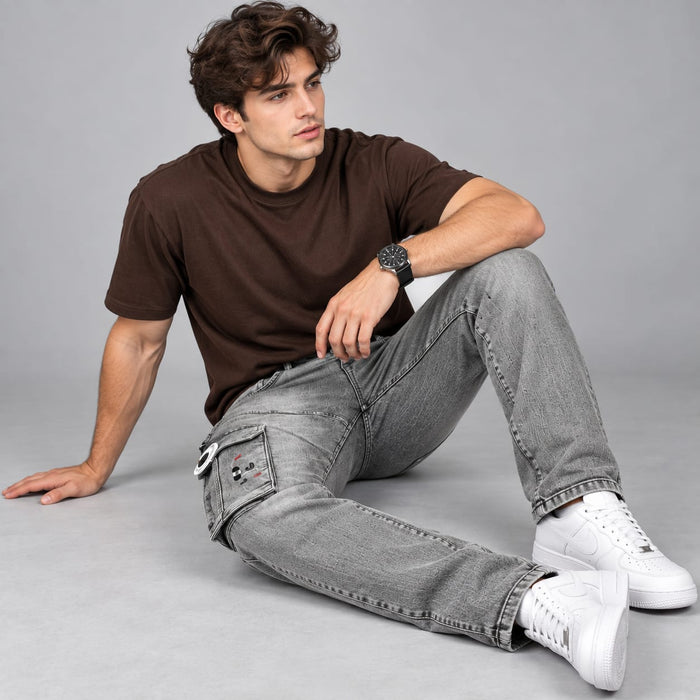 Denim Cargo Jeans - BE18 men's jeans
