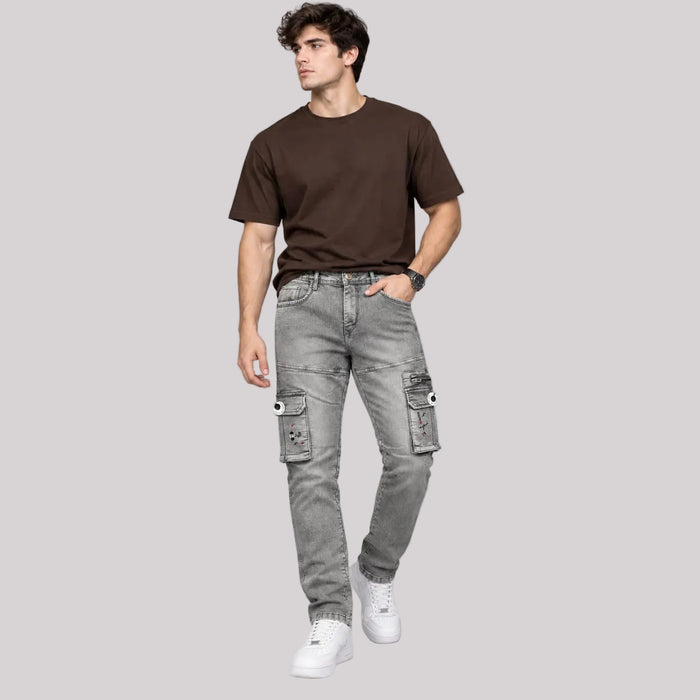 Denim Cargo Jeans - BE18 men's jeans