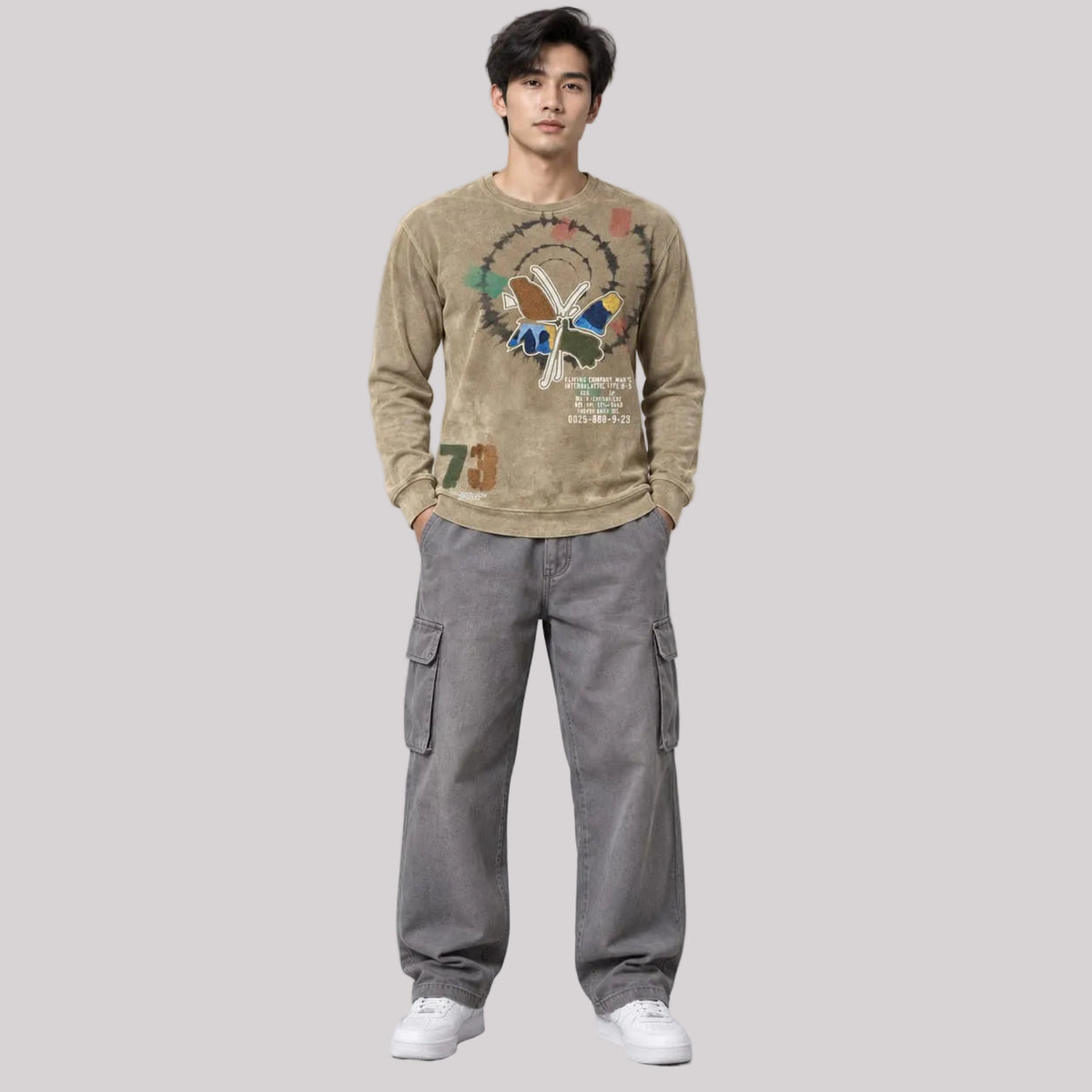 Corduroy Crafted Full Sleeve T-Shirt - BE18 men's t-shirt