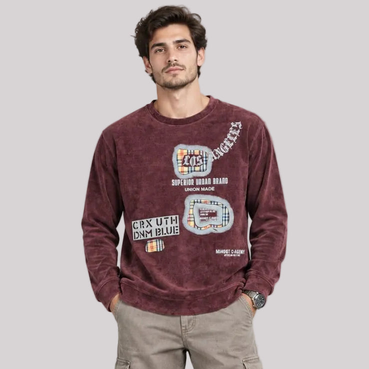 Corduroy Crafted Full Sleeve T-Shirt - BE18 men's t-shirt