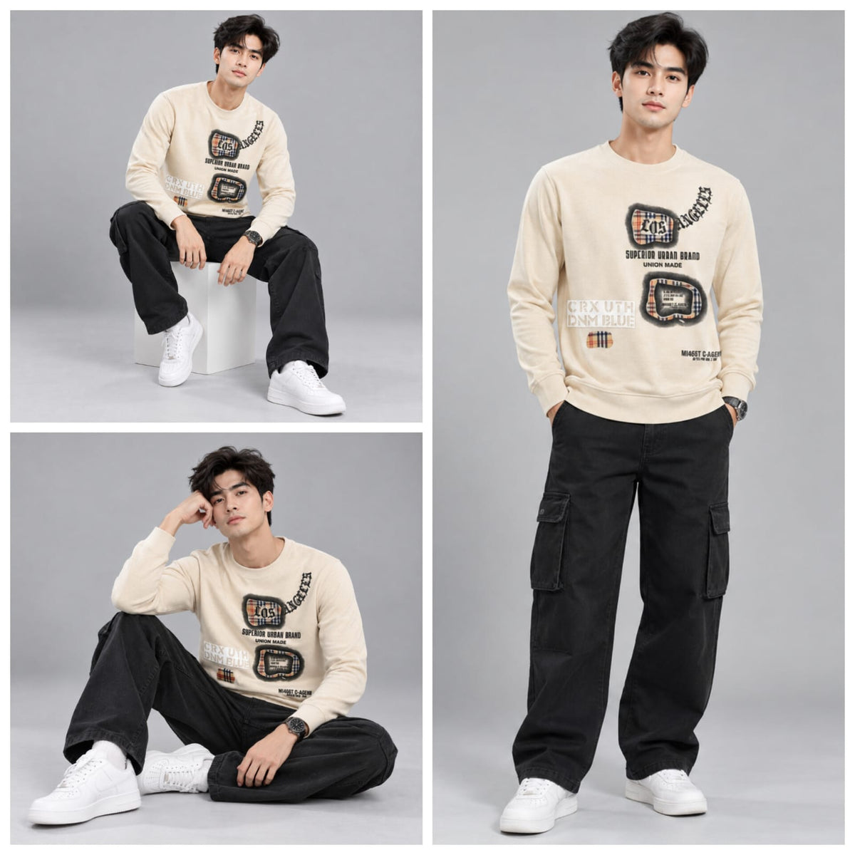 Corduroy Crafted Full Sleeve T-Shirt - BE18 men's t-shirt