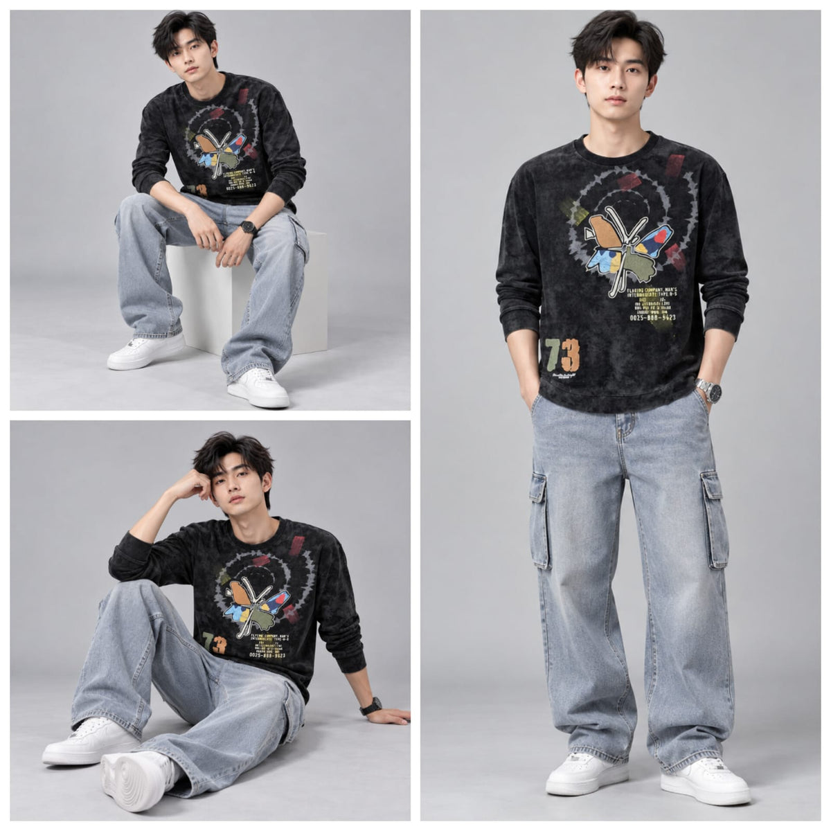 Corduroy Crafted Full Sleeve T-Shirt - BE18 men's t-shirt