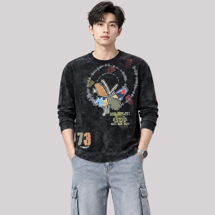 Corduroy Crafted Full Sleeve T-Shirt - BE18 men's t-shirt