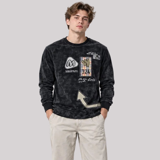 Corduroy Crafted Full Sleeve T-Shirt - BE18 men's t-shirt