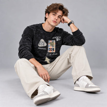 Corduroy Crafted Full Sleeve T-Shirt - BE18 men's t-shirt