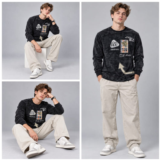 Corduroy Crafted Full Sleeve T-Shirt - BE18 men's t-shirt