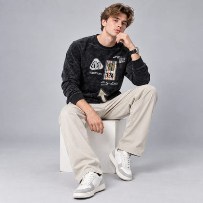 Corduroy Crafted Full Sleeve T-Shirt - BE18 men's t-shirt