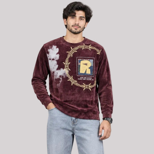 Corduroy Crafted Full Sleeve T-Shirt - BE18 men's t-shirt