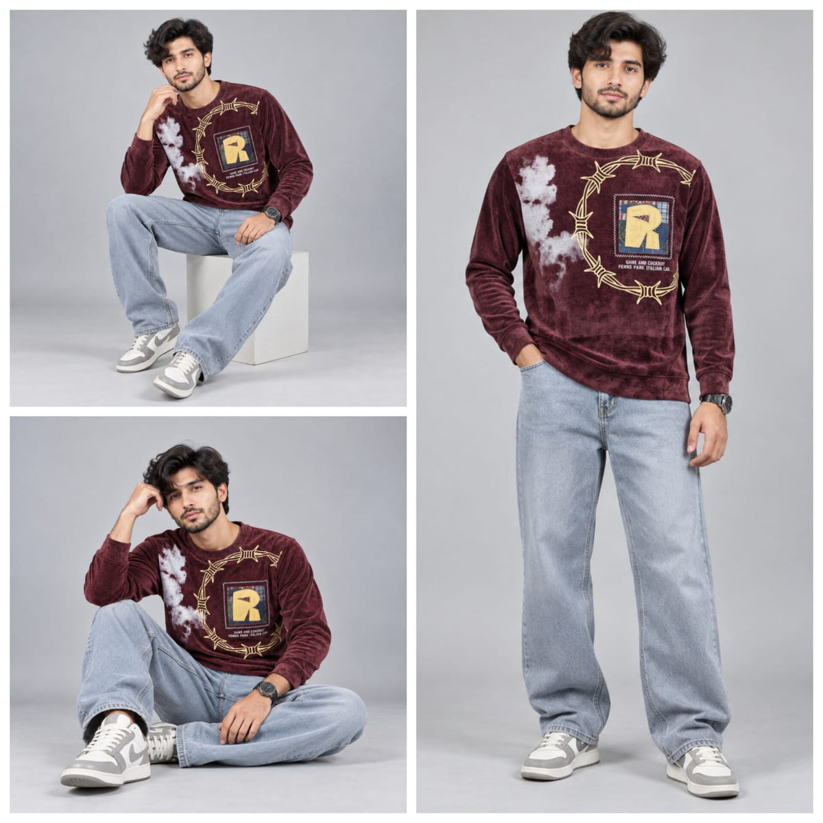 Corduroy Crafted Full Sleeve T-Shirt - BE18 men's t-shirt