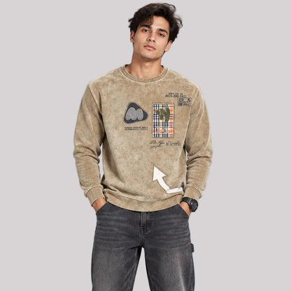 Corduroy Crafted Full Sleeve T-Shirt - BE18 men's t-shirt
