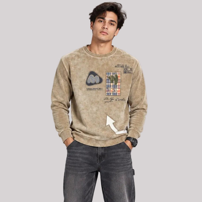 Corduroy Crafted Full Sleeve T-Shirt - BE18 men's t-shirt